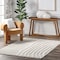 Nuloom Ianthe Abstract Stripes High-Low Tasseled Area Rug 8ft x 10ft KKGS06A-8010 - alternate 1